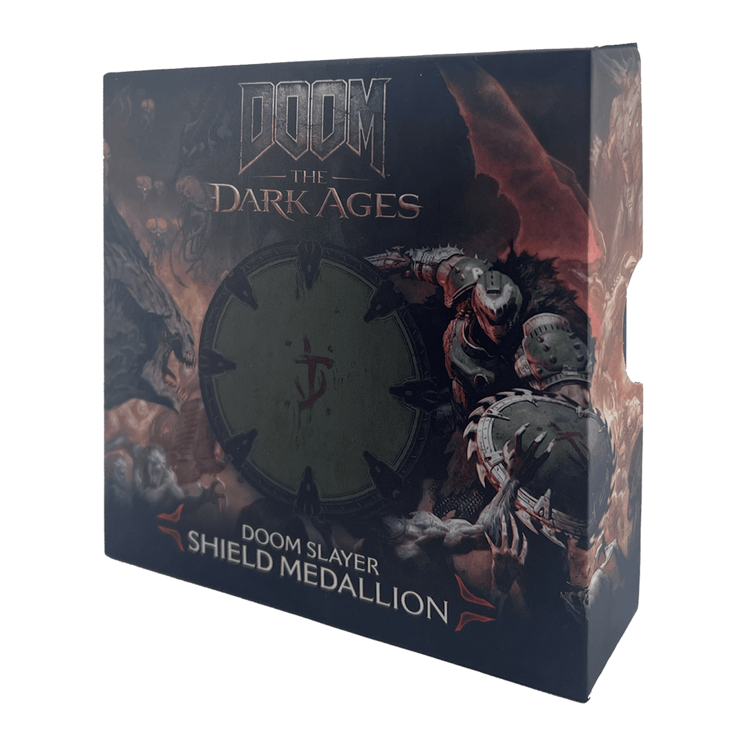 DOOM: The Dark Ages Saw Shield Medallion and Art Card