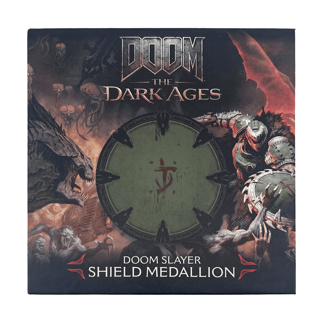 DOOM: The Dark Ages Saw Shield Medallion and Art Card