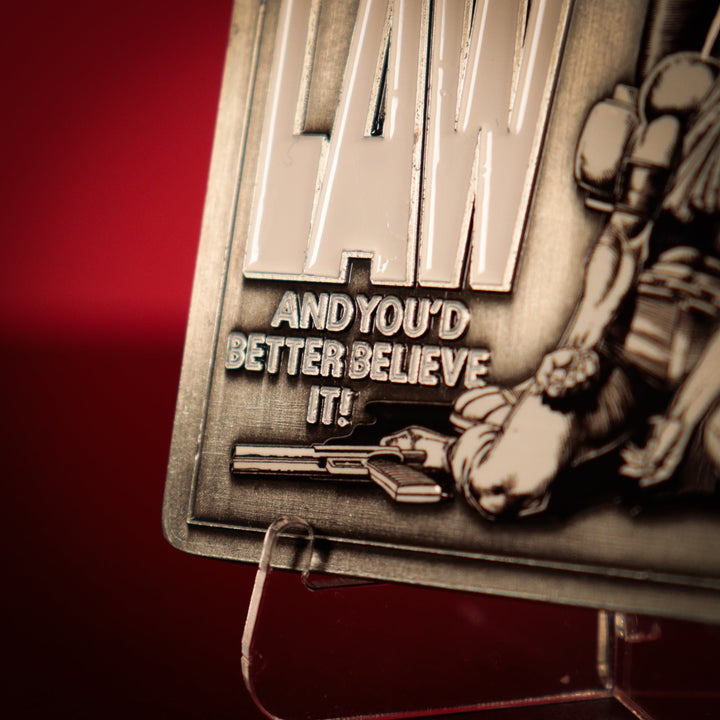 2000 AD Judge Dredd Comic Book Cover Ingot