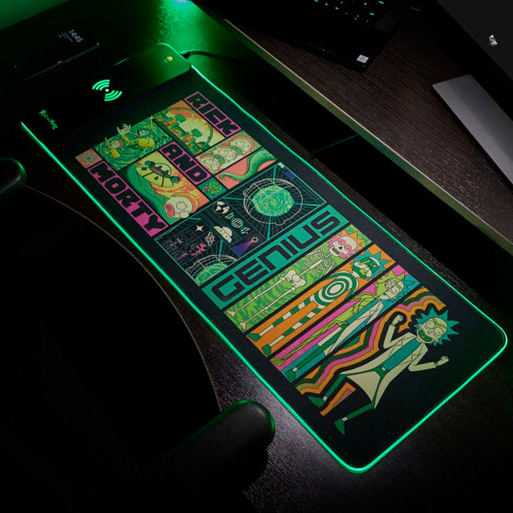 Rick and Morty - Oversize Gaming Mat & Mobile Charger