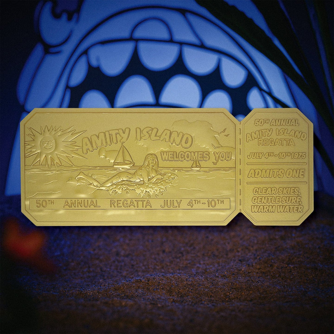 Jaws 50th Anniversary 24k Gold Plated Regatta Ticket
