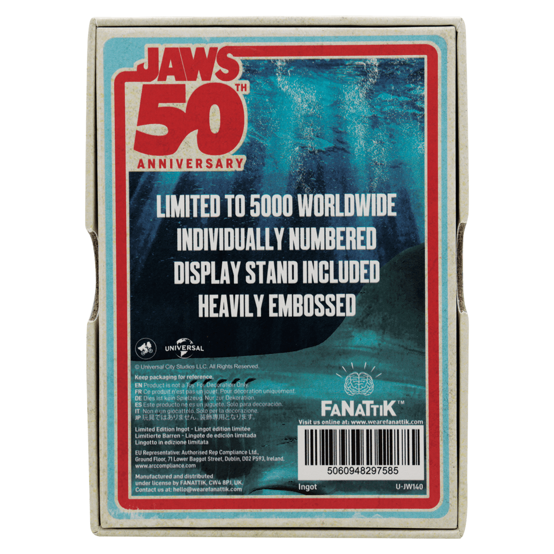 Jaws 50th Anniversary Poster Ingot