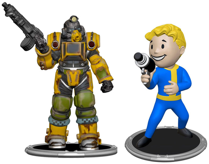 Fallout Mini Figures 2-Pack Set A Excavator & Vault Boy (Gun) 7 cm