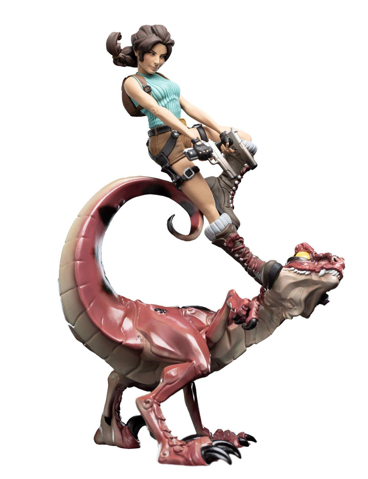 Tomb Raider Mini Epics Vinyl Figure Lara Croft & Raptor 24 cm