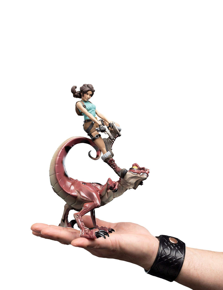 Tomb Raider Mini Epics Vinyl Figure Lara Croft & Raptor 24 cm