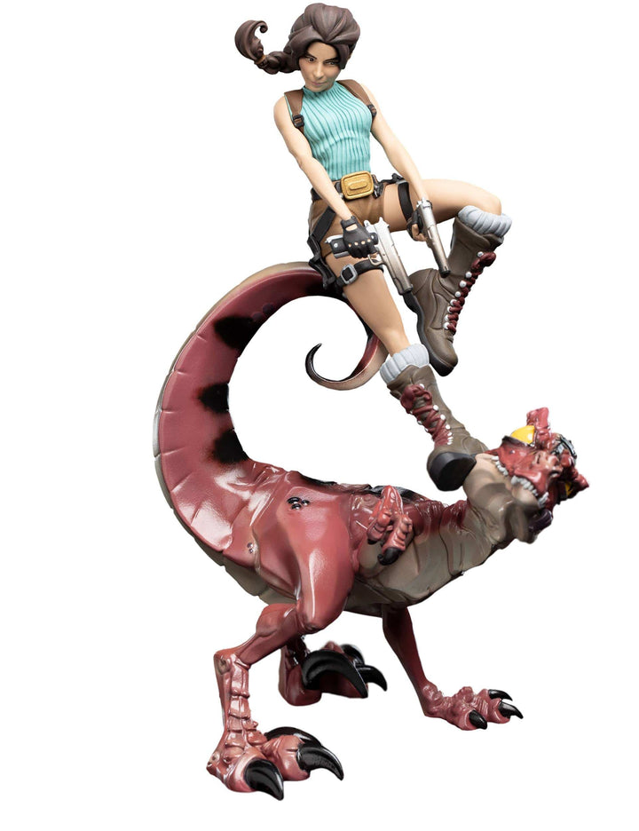 Tomb Raider Mini Epics Vinyl Figure Lara Croft & Raptor 24 cm