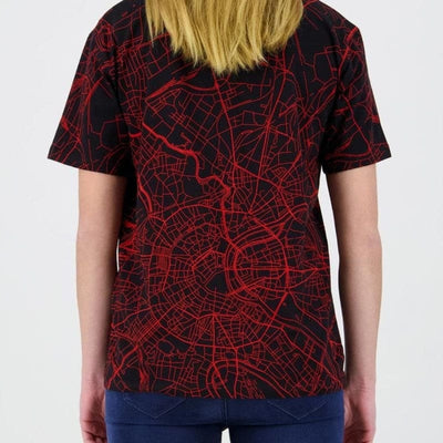 Official Marvel Black Widow City Map Women's  T-Shirts