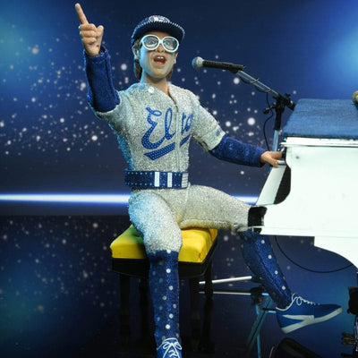 Official Elton John with Piano (Live 1975) Deluxe 8 Inch Clothed Figure