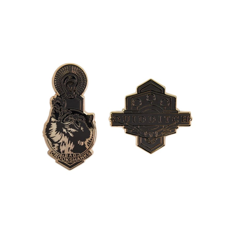 One Size Pin Kings Harry Potter Enamel Pin Badge Set 1.2 - Quidditch & Crookshanks