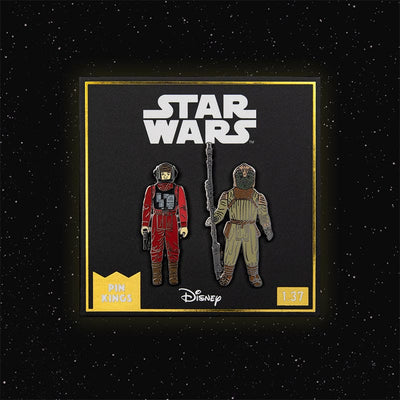 One Size Pin Kings Star Wars Enamel Pin Badge Set 1.37 – B-Wing Pilot and Klaatu (in Skiff Guard Outfit)
