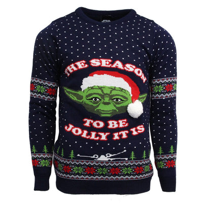 XS (UK / EU) / 2XS (US) Official Star Wars Master Yoda Christmas Jumper / Ugly Sweater
