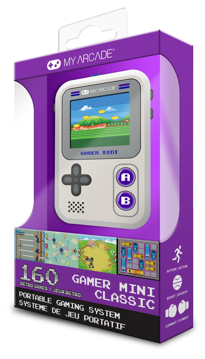 Gamer Mini Classic Console Gray Purple (160 Games in 1)