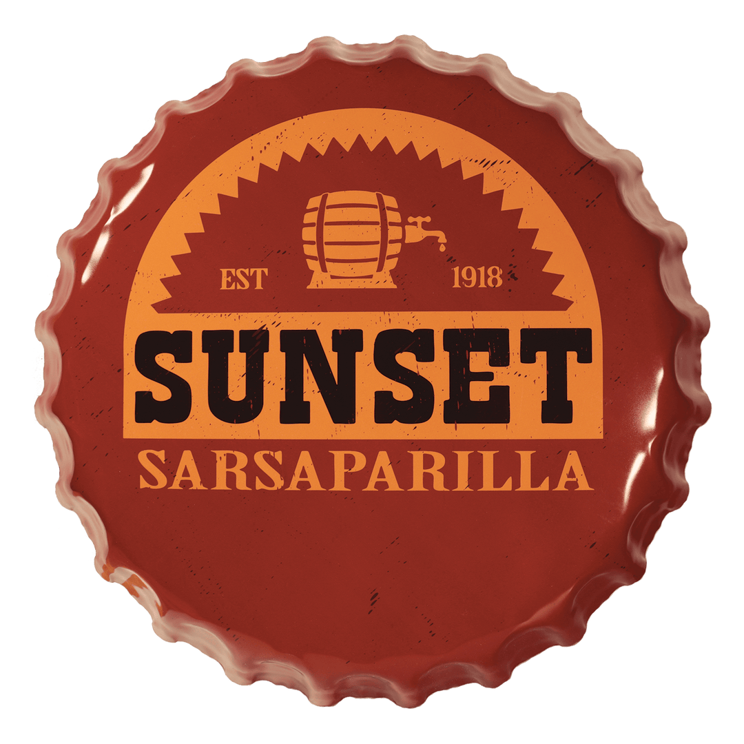 Fallout Sunset Sarsaparilla Bottle Cap Tin Sign