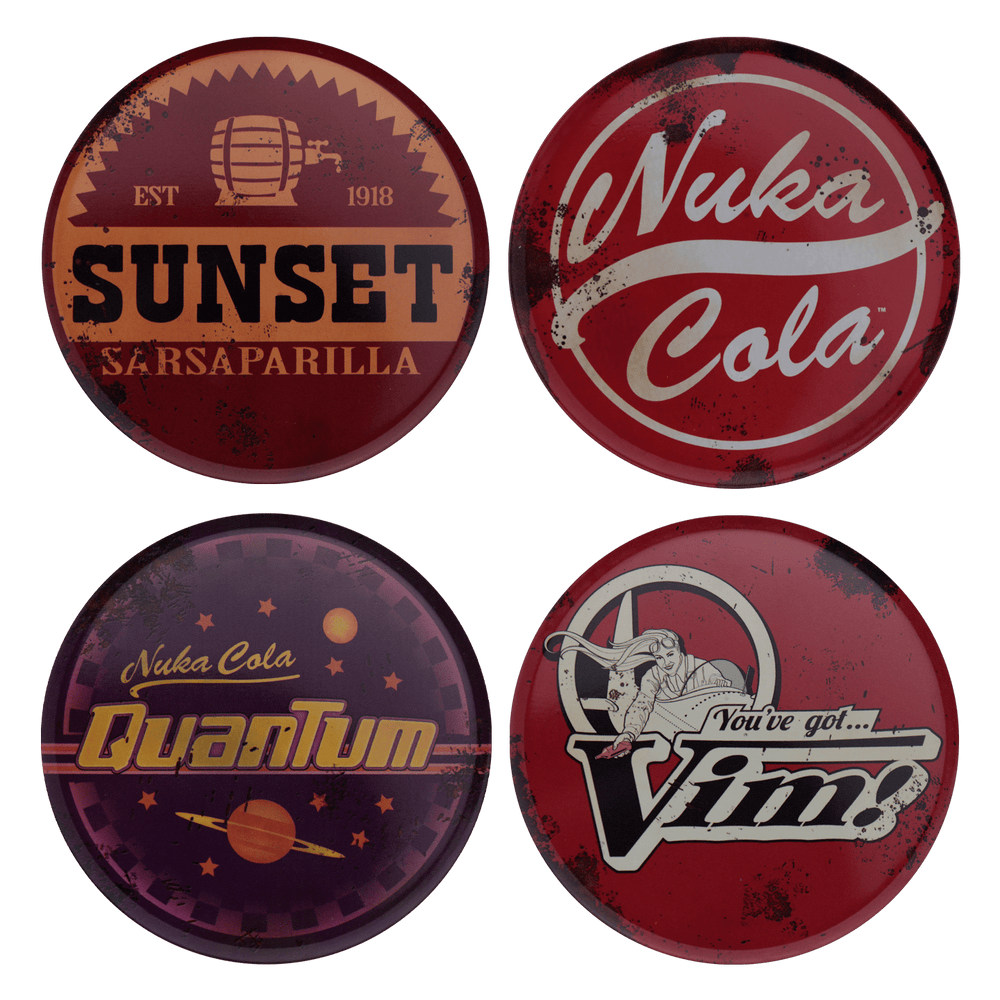 Fallout Set of Four Metal Drinks Coasters