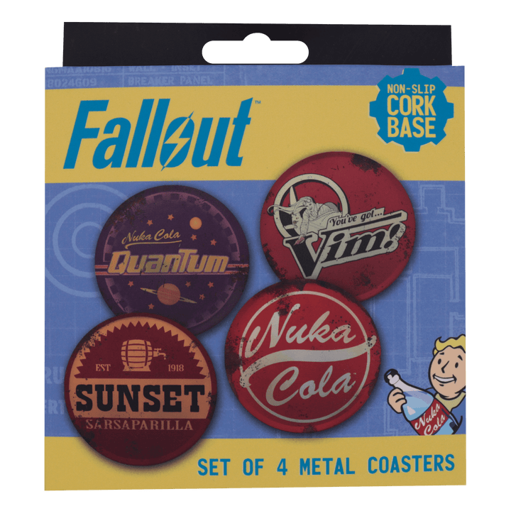Fallout Set of Four Metal Drinks Coasters