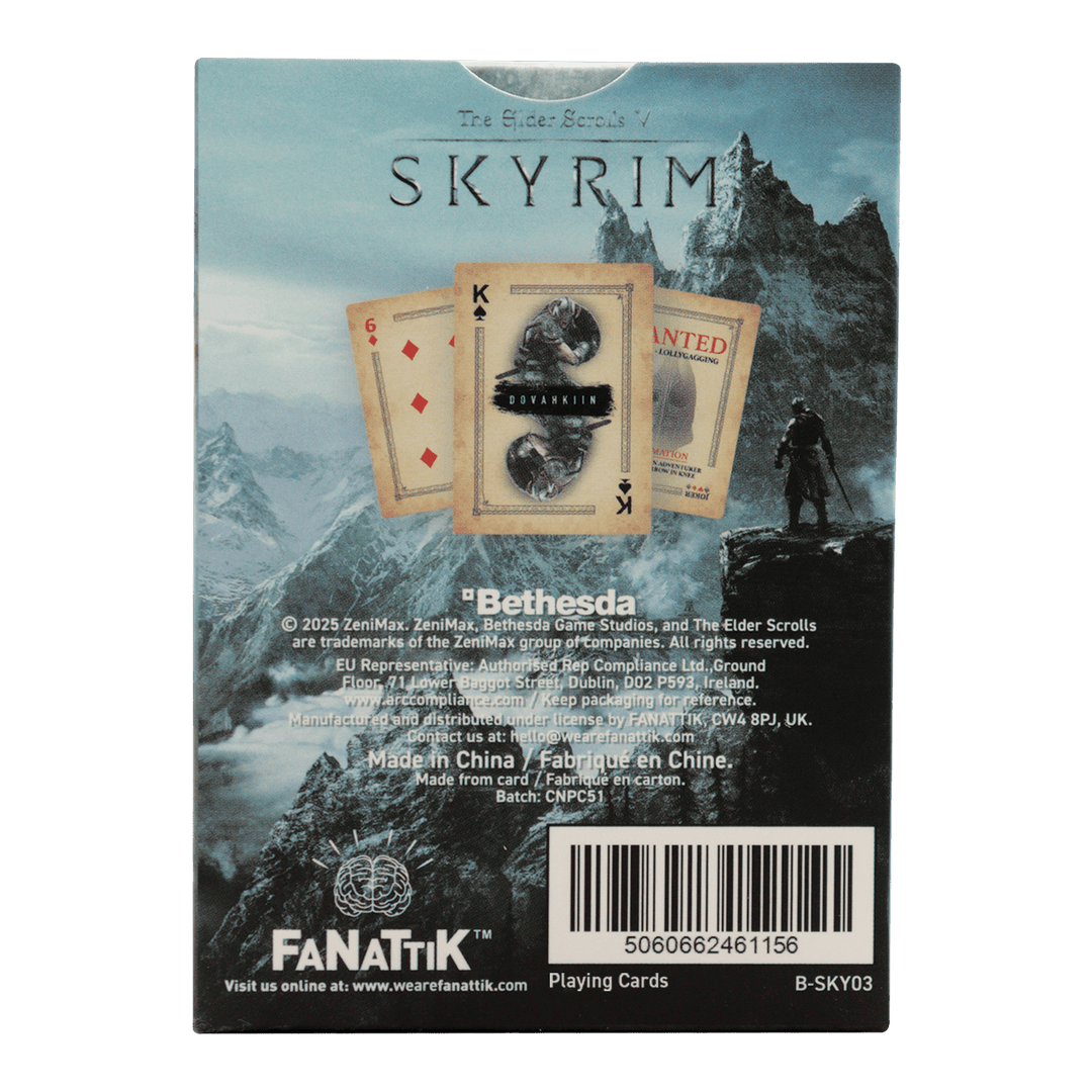 The Elder Scrolls Skyrim Playing Cards CDU Containing 12 Packs