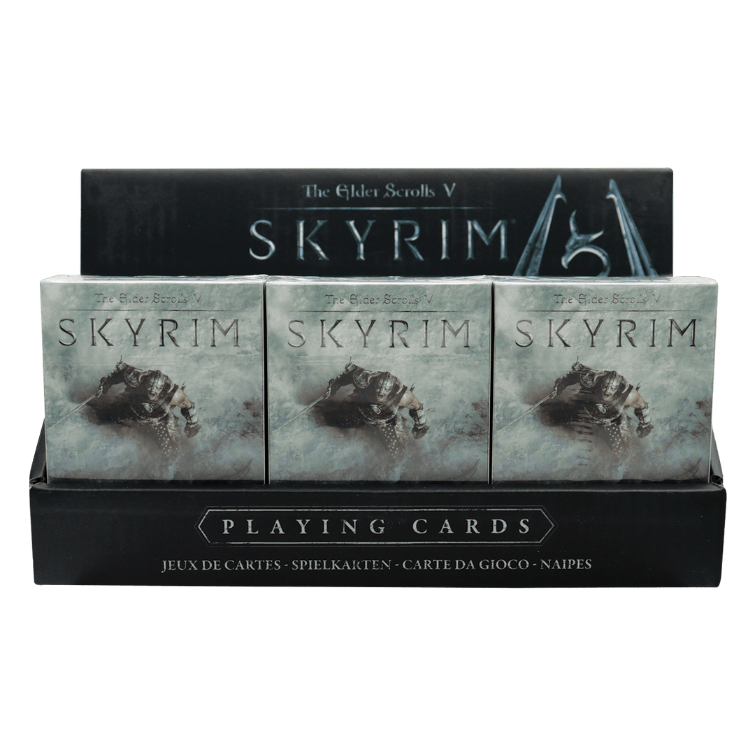 The Elder Scrolls Skyrim Playing Cards CDU Containing 12 Packs