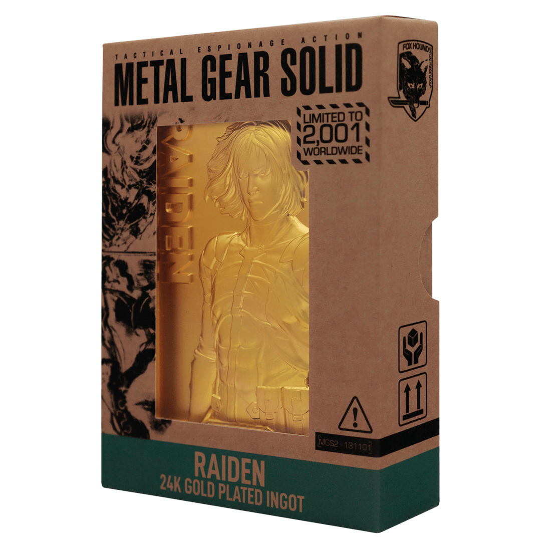 Metal Gear Solid 2: 24k Gold Plated Raiden Ingot