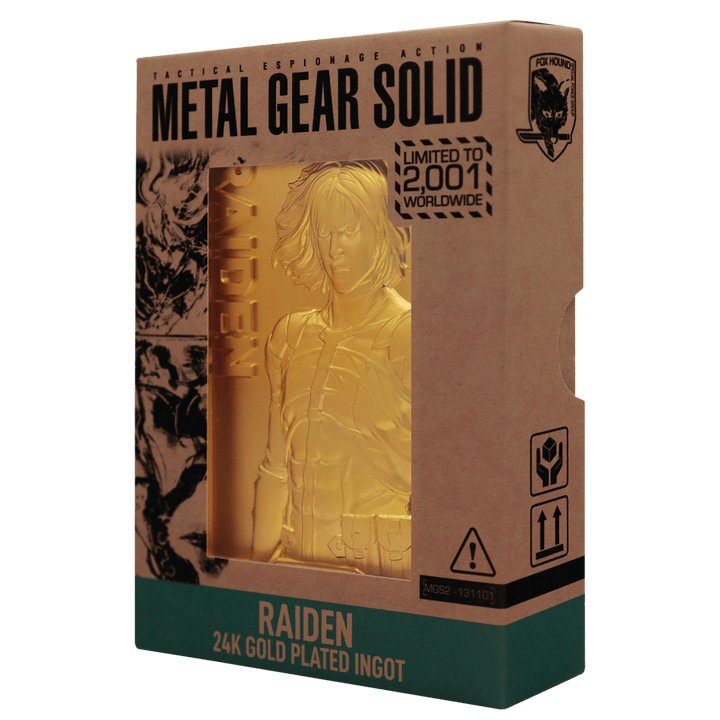 Metal Gear Solid 2: 24k Gold Plated Raiden Ingot