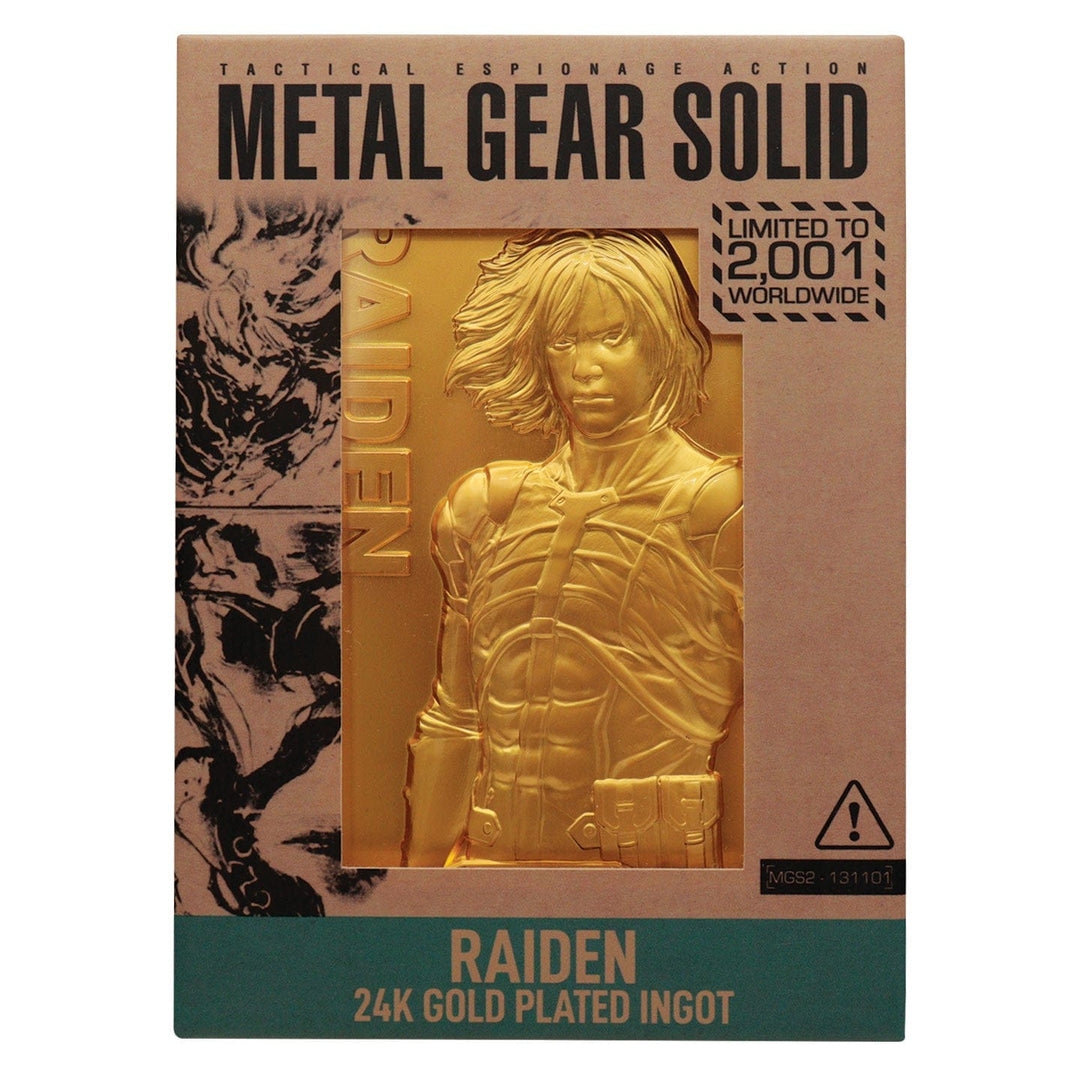 Metal Gear Solid 2: 24k Gold Plated Raiden Ingot