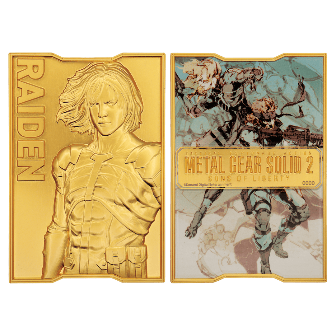 Metal Gear Solid 2: 24k Gold Plated Raiden Ingot