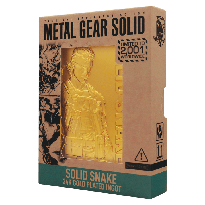 Metal Gear Solid 2: 24k Gold Plated Snake Ingot
