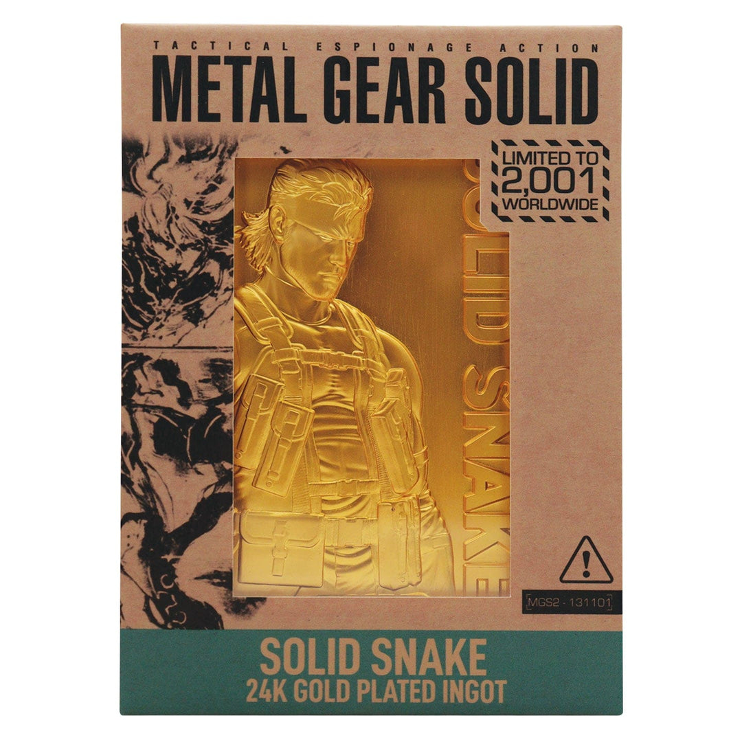 Metal Gear Solid 2: 24k Gold Plated Snake Ingot