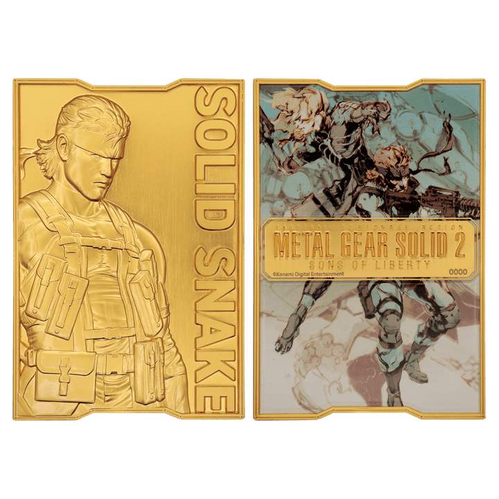 Metal Gear Solid 2: 24k Gold Plated Snake Ingot