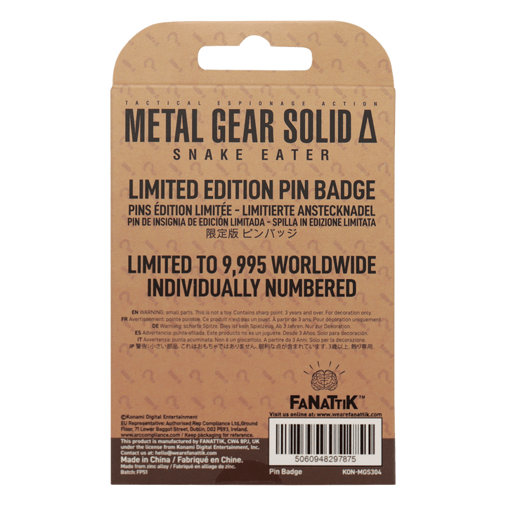 Metal Gear Solid : Delta FOX Pin Badge