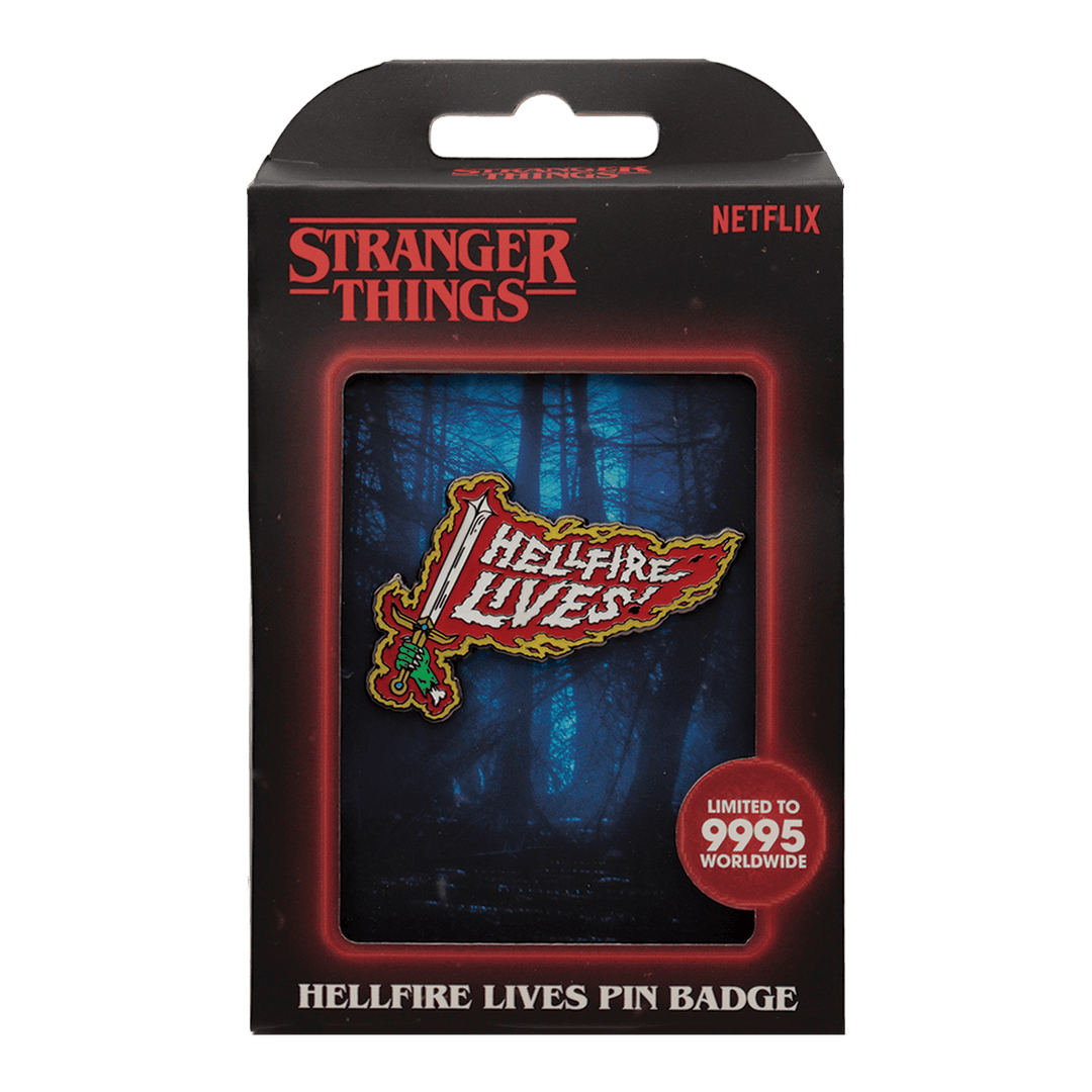 Stranger Things Hellfire Lives Pin Badge
