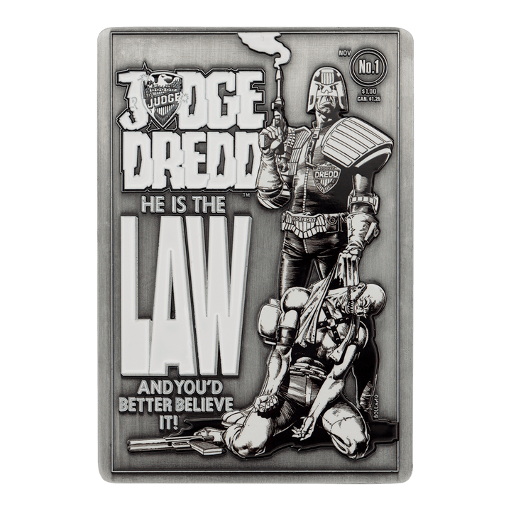2000 AD Judge Dredd Comic Book Cover Ingot