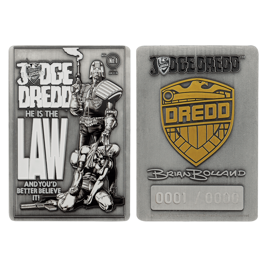 2000 AD Judge Dredd Comic Book Cover Ingot