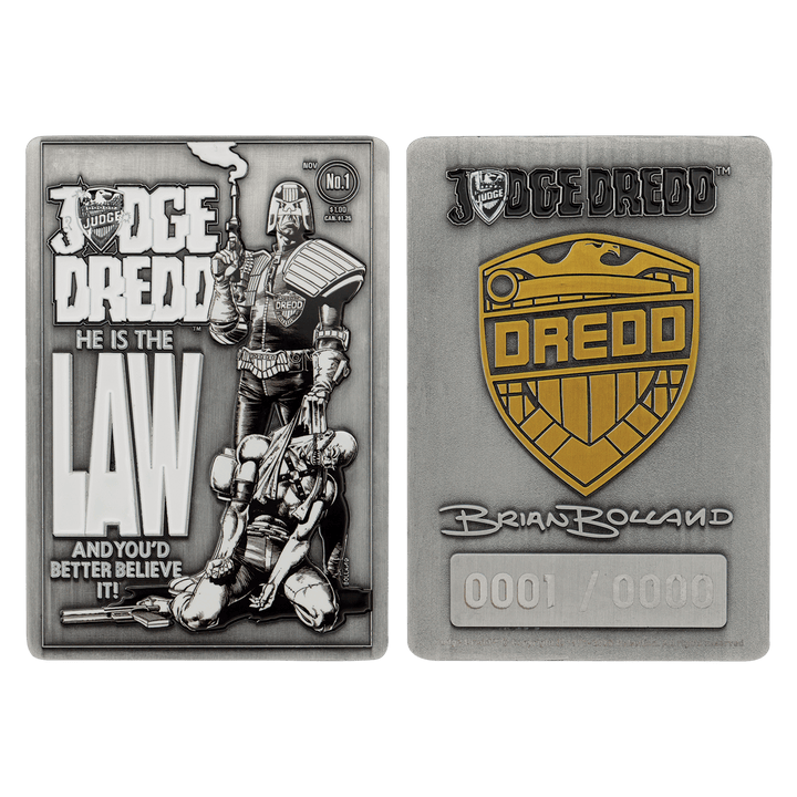 2000 AD Judge Dredd Comic Book Cover Ingot