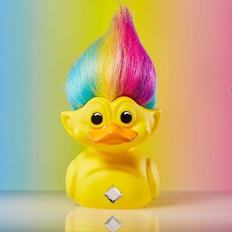 *FIRST EDITION* Trolls Rainbow Troll (Yellow with Rainbow Hair)Tubbz