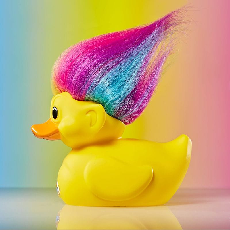 *FIRST EDITION* Trolls Rainbow Troll (Yellow with Rainbow Hair)Tubbz