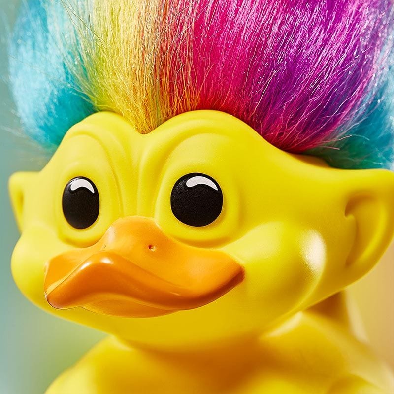 *FIRST EDITION* Trolls Rainbow Troll (Yellow with Rainbow Hair)Tubbz