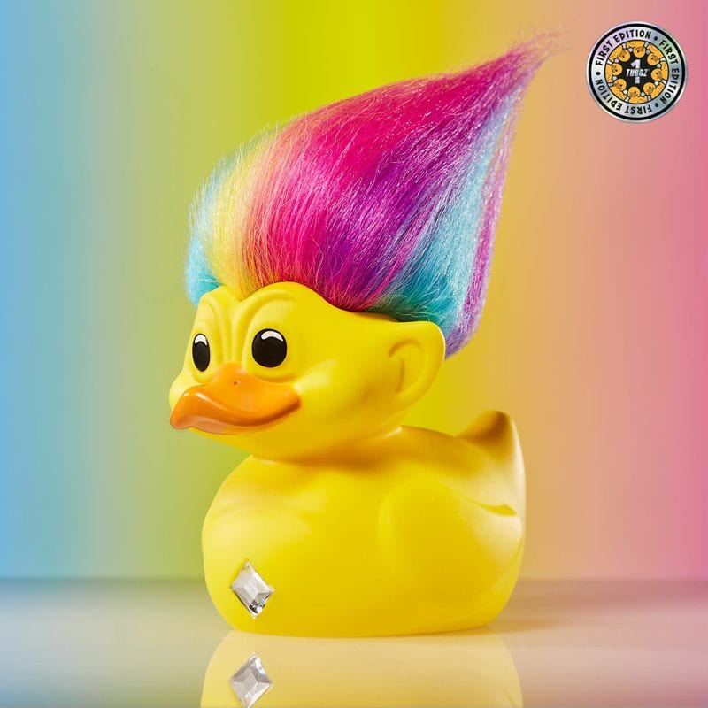 *FIRST EDITION* Trolls Rainbow Troll (Yellow with Rainbow Hair)Tubbz