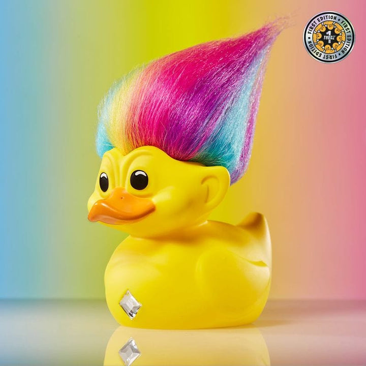*FIRST EDITION* Trolls Rainbow Troll (Yellow with Rainbow Hair)Tubbz
