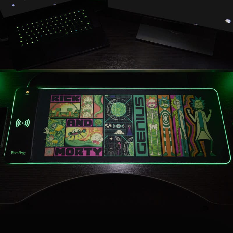 Rick and Morty - Oversize Gaming Mat & Mobile Charger