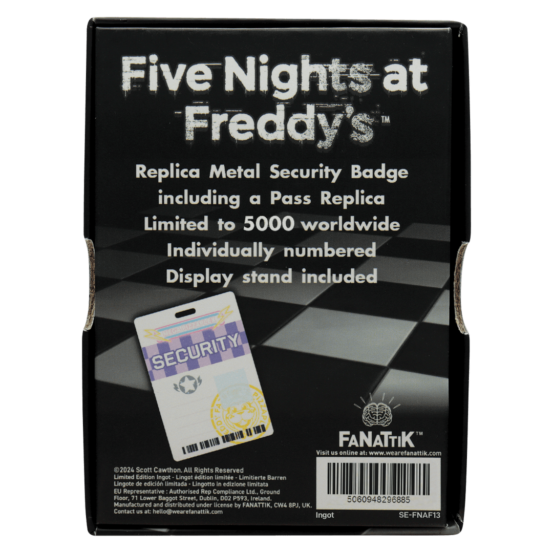 Five Nights at Freddy's : Replica Security Badge – Antique Brass Edition