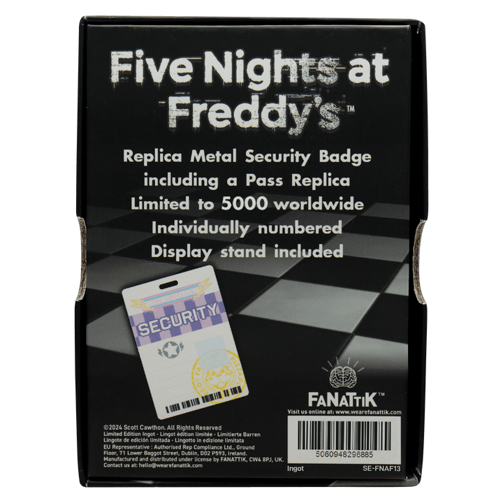 Five Nights at Freddy's : Replica Security Badge – Antique Brass Edition