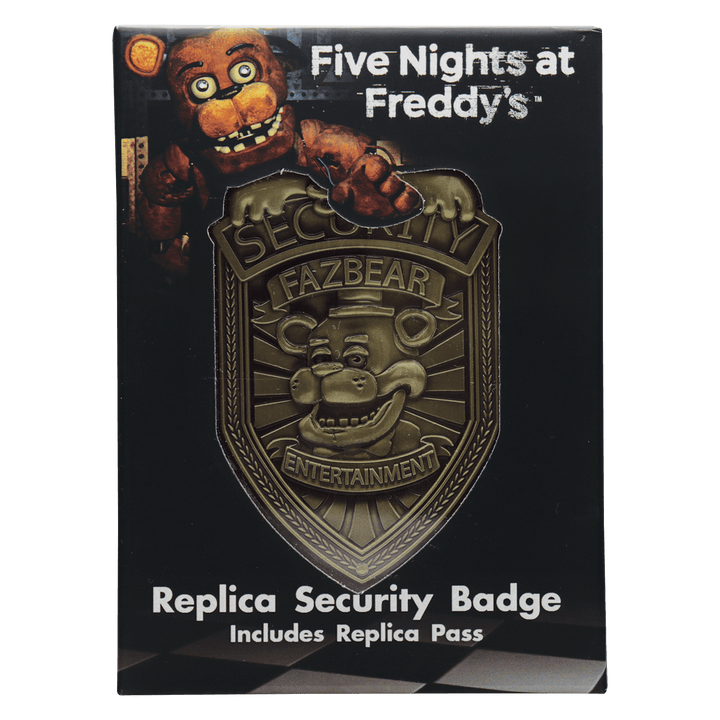 Five Nights at Freddy's : Replica Security Badge – Antique Brass Edition