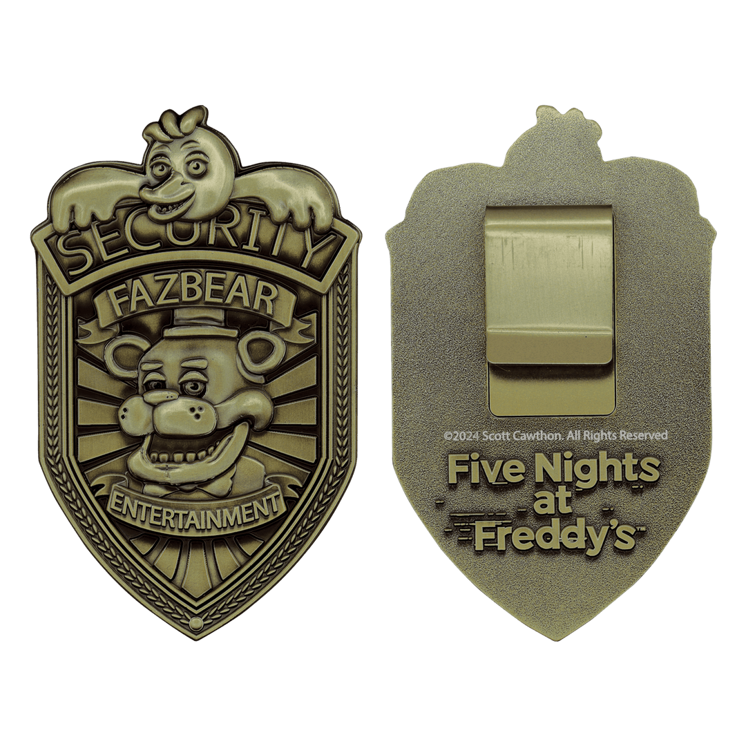 Five Nights at Freddy's : Replica Security Badge – Antique Brass Edition