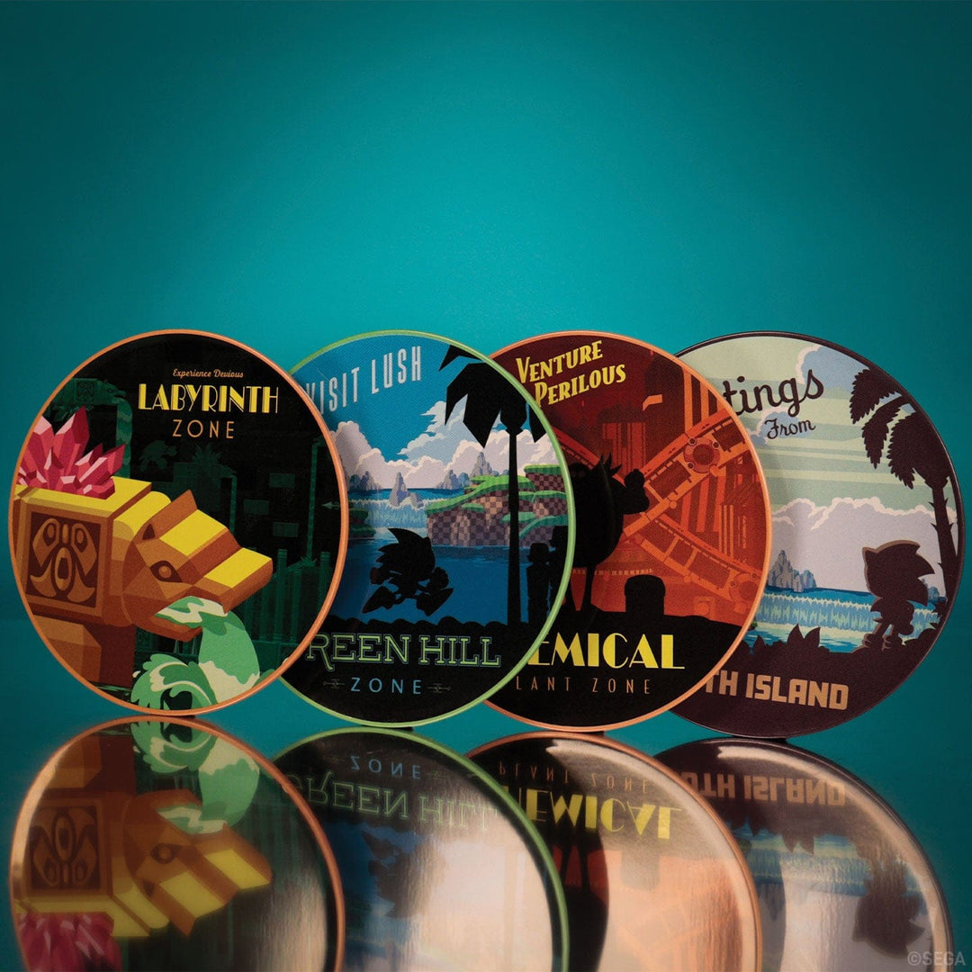Sonic The Hedgehog: Set of 4 Location Coasters