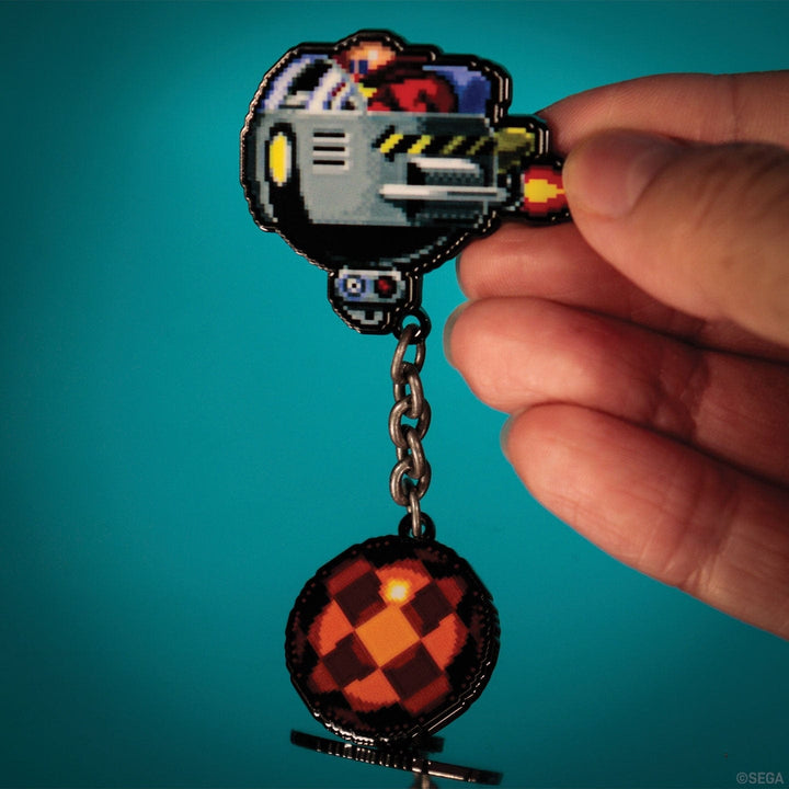 Sonic The Hedgehog: Dr. Eggman Egg Mobile Chained Pin Badge