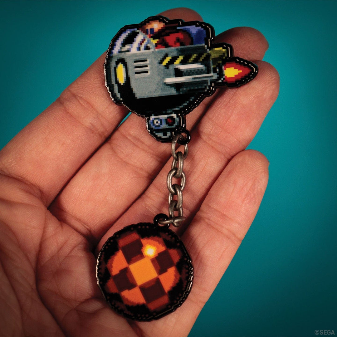 Sonic The Hedgehog: Dr. Eggman Egg Mobile Chained Pin Badge