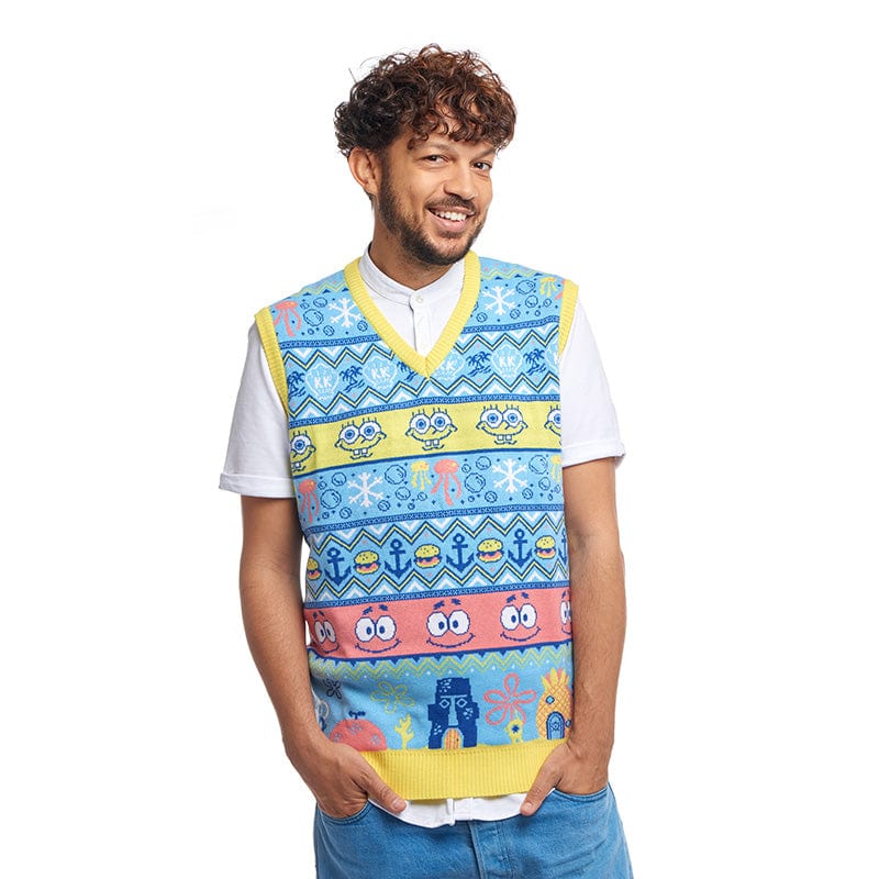 Spongebob Squarepants Christmas Knitted Vest Top Just Geek