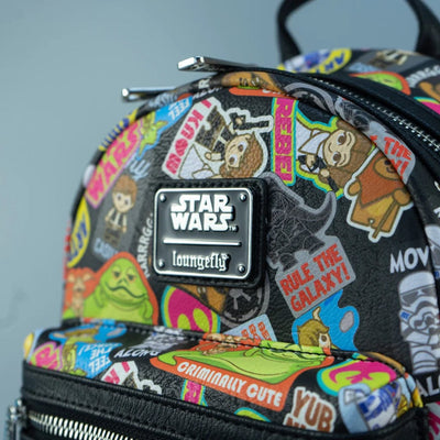 Loungefly Star Wars Sticker AOP Mini Backpack