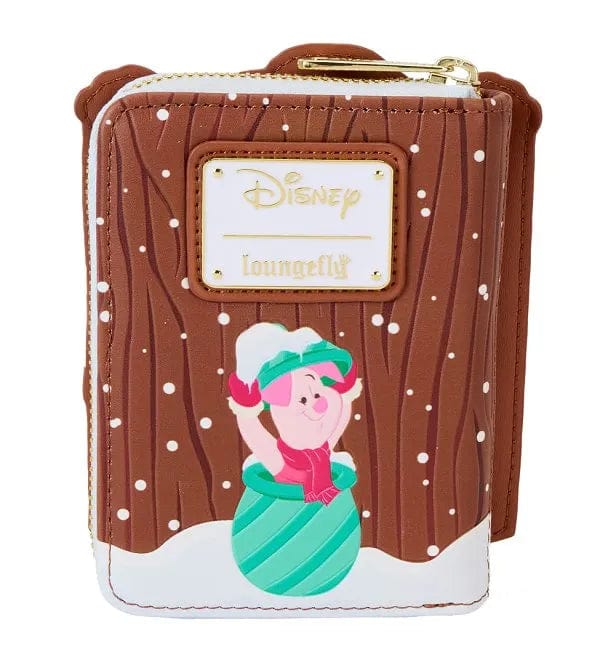 Loungefly Disney Winnie The Pooh Holiday Scene Pooh And Friends Zip Around Wallet
