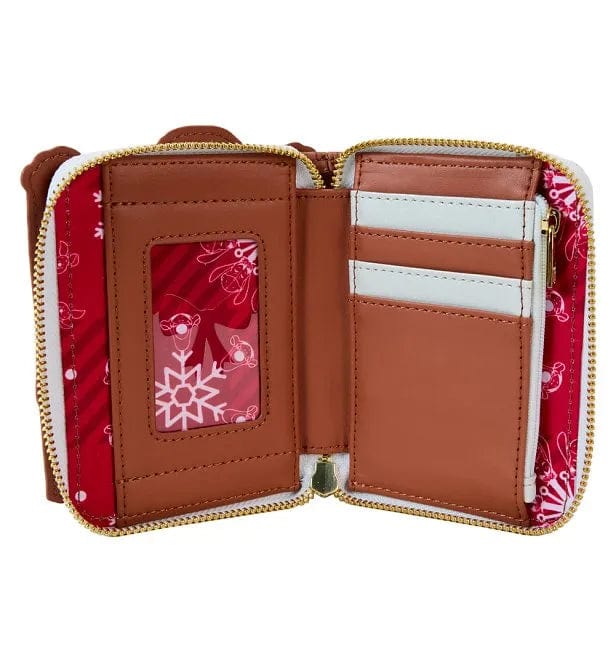 Loungefly Disney Winnie The Pooh Holiday Scene Pooh And Friends Zip Around Wallet